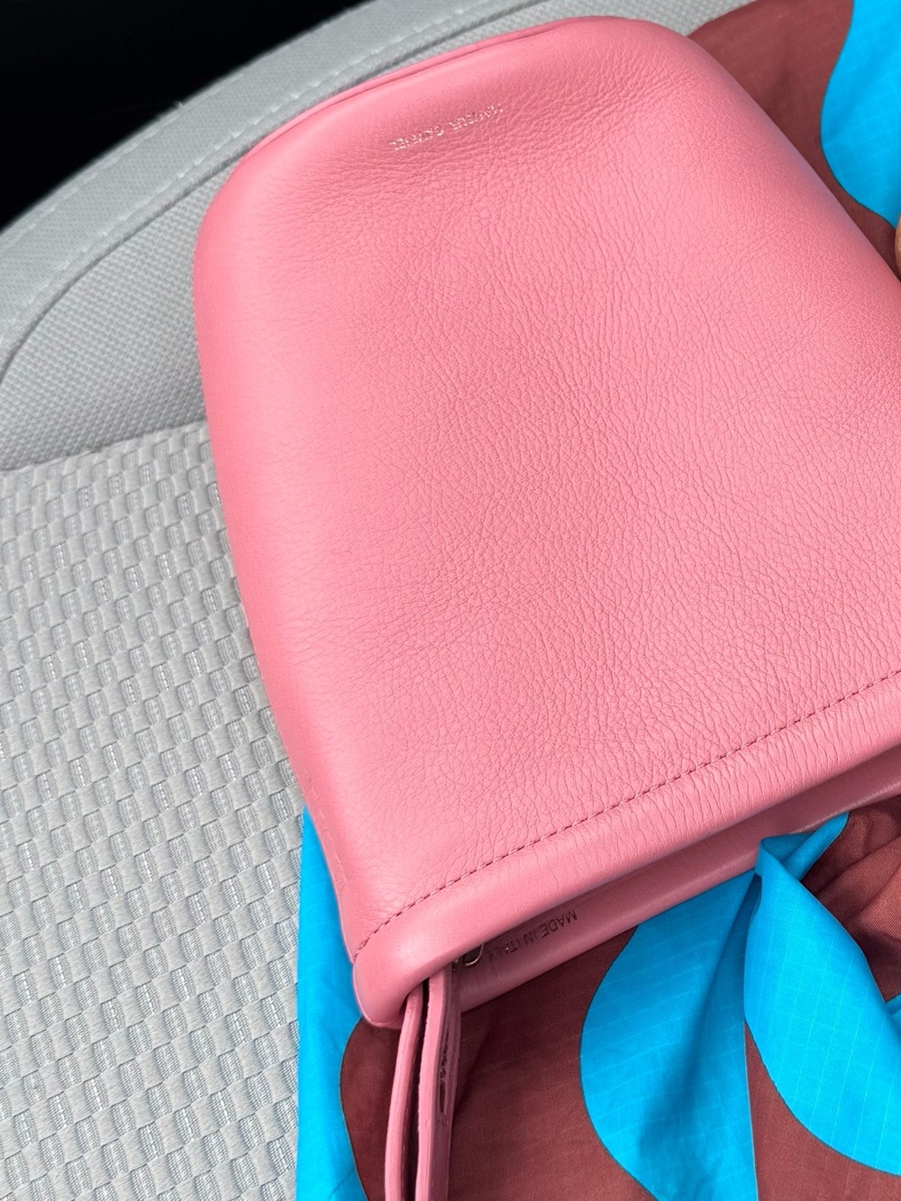 Mansur Gavriel Leather Bucket Bag in Pink